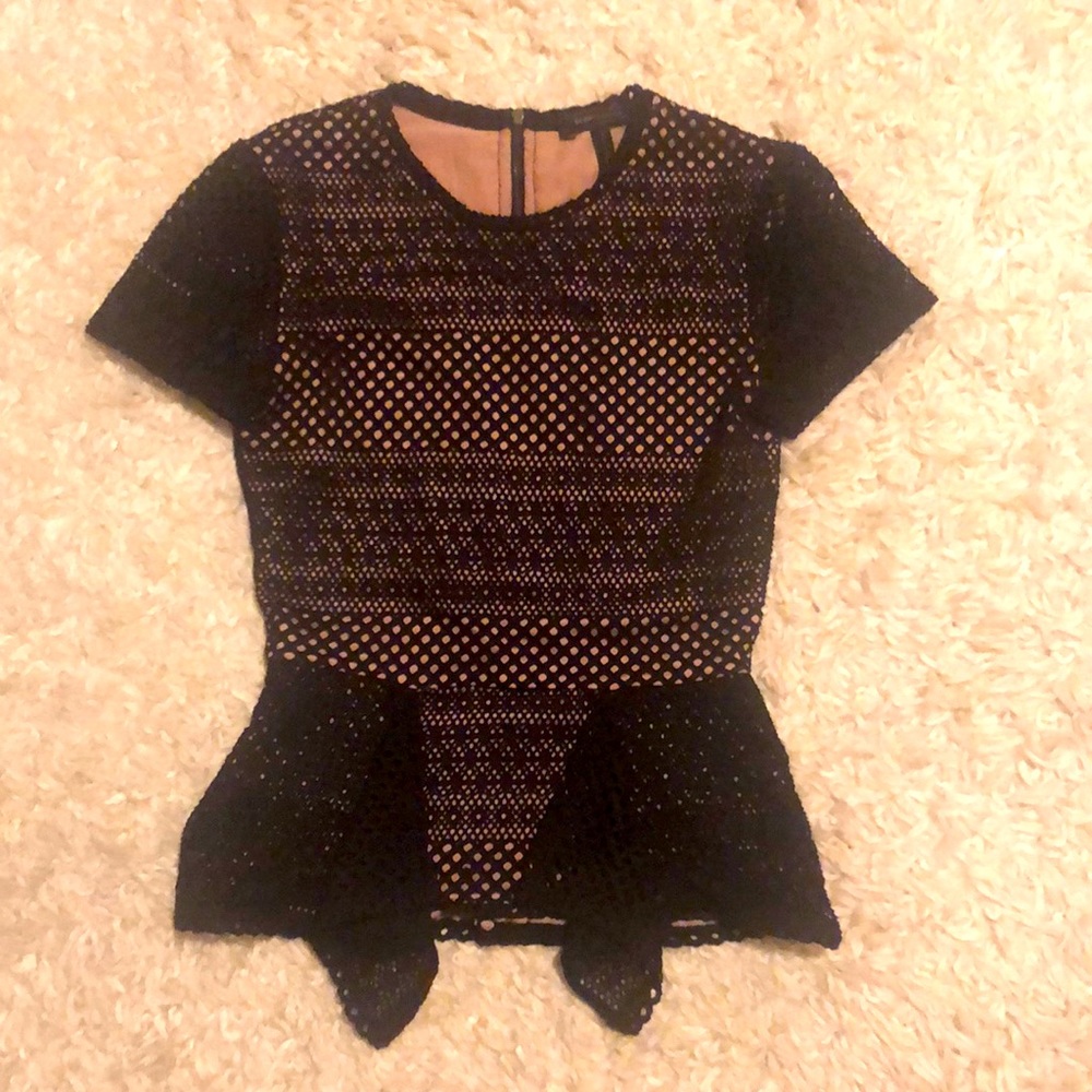 BGBG Max Azria Black Lace Top